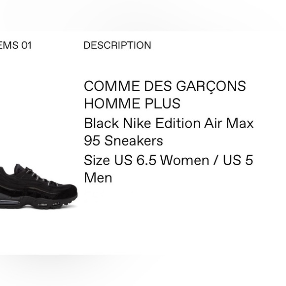 Nike Air Max 95 Comme Des Garçons - Picture 9 of 9